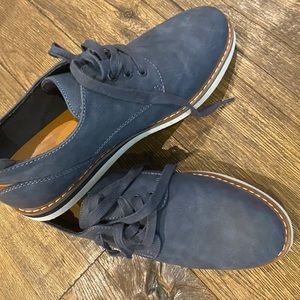 Blue oxford dress shoes